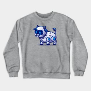 Cute Cow Robot Cartoon Crewneck Sweatshirt